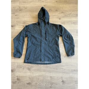 Chrome Industries Rain Jacket Mens Medium Green Snap Full Zip Up Hooded